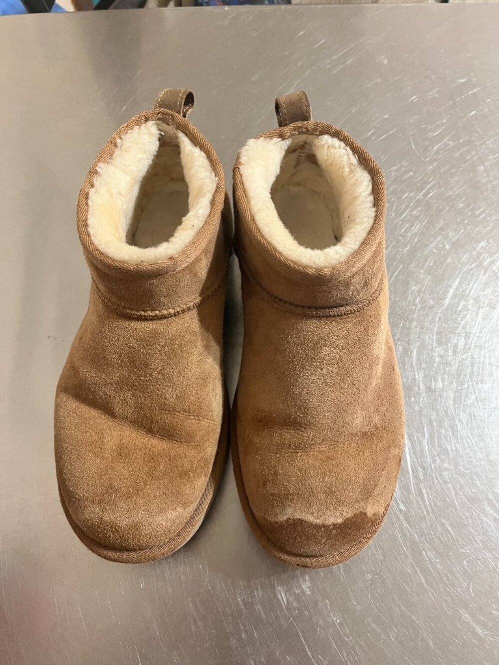 UGG Tan Suede Classic Ultra Mini Boots Size 8 Shoes